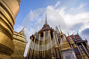 Temple of the Emerald Buddha Wat Phra Kaew in bangkok, Thailan