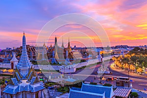 Temple of The Emerald Buddha or Wat Phra Kaew, Grand Palace, Bangkok, Thailand