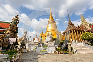 Temple of the Emerald Buddha or Wat Phra Kaew temple, Bangkok, Thailand