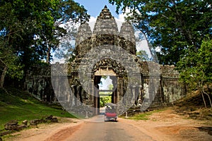 Temple entrance with wall