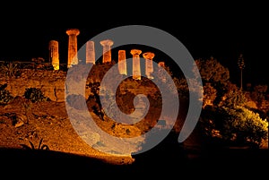 Temple of Ercole by night