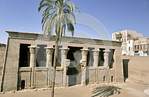 The temple of Esna, dedicated to the god Khnum. Egypt