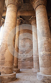 The Temple of Esna in Middle Egypt, dedicated to the creator god Khnum