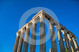 Temple of Evora is one of the historical sites of the citty of E photo