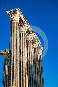 Temple of Evora is one of the historical sites of the citty of E photo