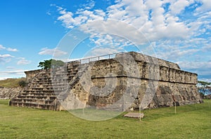 Temple of the Feathered Serpent in Xochicalco. Mexico.