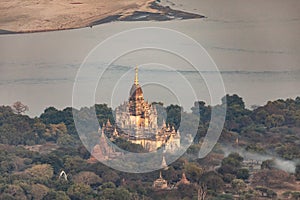 Temple field of Bagan at sunrise