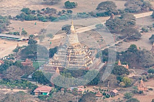 Temple field of Bagan at sunrise