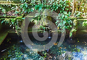 Temple Fountain in Monkey forest, Ubud, Bali