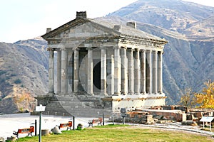 The Temple of Garni is Greco-Roman colonnaded building near Yerevan , Armenia