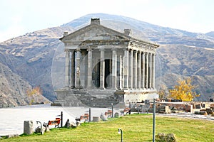 The Temple of Garni is Greco-Roman colonnaded building near Yerevan , Armenia