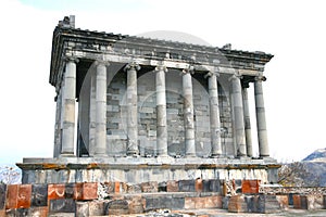 The Temple of Garni is Greco-Roman colonnaded building near Yerevan , Armenia