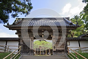 Temple gate of Chuson temple, Hiraizumi
