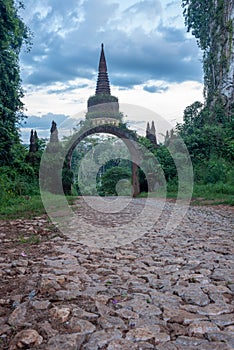 The temple gate at Khao Na Nai Luang Dharma Park in Thailand