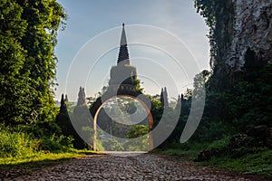 The temple gate at Khao Na Nai Luang Dharma Park in Thailand