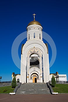 The temple of George the victorious on Poklonnaya hill, Moscow, Russia