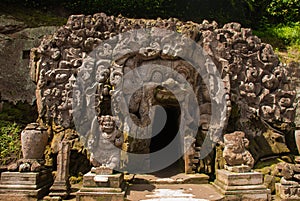 The temple of Goa Gajah near Ubud on the island of Bali