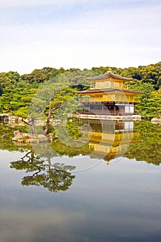 Temple of the Golden Pavillion (kinkaku-ji), Kyoto, Japan.