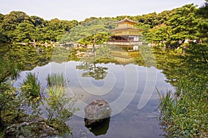 Temple of the Golden Pavillion (kinkaku-ji), Kyoto, Japan.