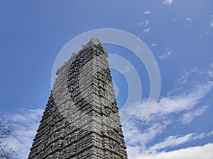 Temple Gopuram with sky backdrop