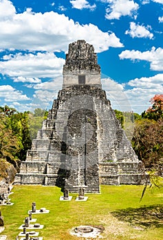 Temple of the Great Jaguar at Tikal in Guatemala