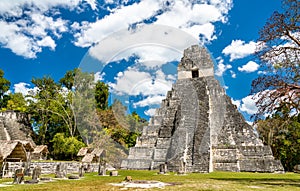 Temple of the Great Jaguar at Tikal in Guatemala