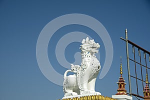 Temple guardian at Wat Jed Yod, Chiang Rai, Thailand