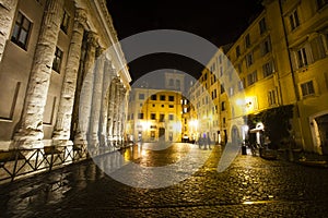 Tempio da,. Roma,. notte 