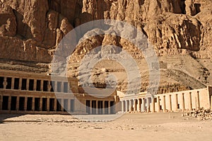 Temple of Hatshepsut at Deir el-Bahri. Neighborhoods of Valley of the Kings.