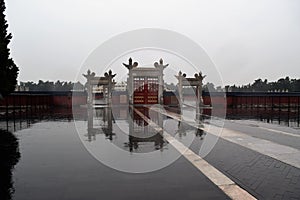 Temple of haven in china after rain