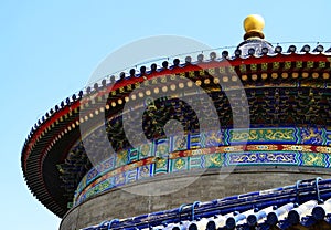 Temple of Heaven, close-up, landmark of Beijing city, China