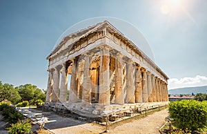 Temple of Hephaestus in Agora, Athens, Greece