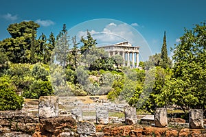 Temple of Hephaestus in Agora, Athens, Greece