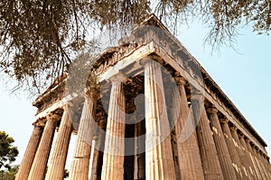 The Temple of Hephaestus at the Ancient Agora of Athens, Greece