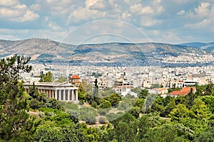 The Temple of Hephaistos - Theseion in the Ancient Athenian Agora, Greece photo