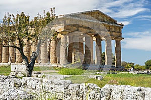 Second temple of Hera in Poseidonia Paestum, Campania, Italy