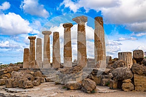 Temple of Heracles in the Valley of the Temples, Agrigento, Sicily, Italy