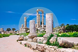 Temple of Hercules at Amman Citadel in Amman, Jordan