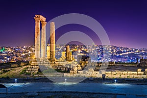 Temple of Hercules at Amman Citadel in Amman, Jordan