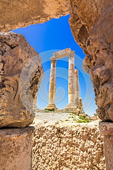 Temple of Hercules at Amman Citadel in Amman, Jordan