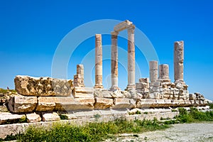 Temple of Hercules at Amman Citadel in Amman, Jordan