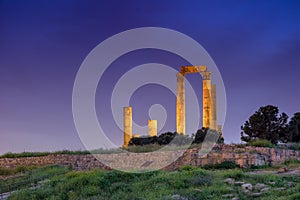 Temple of Hercules at Amman Citadel in Amman, Jordan