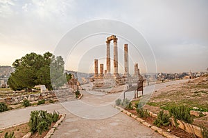 Temple of Hercules in Amman Citadel complex, Jordan