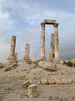 Temple of Hercules in Amman Citadel complex, Jordan