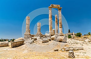 Temple of Hercules at the Amman Citadel, Jabal al-Qal`a photo