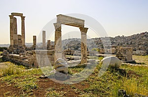 Temple of Hercules and stone hand of Hercules of the Amman Citad