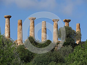 Temple of Hercules or Tempio di Ercole, Agrigento, Temple's Valley Sicily, Italy