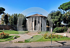 The Temple of Hercules Victor in the area of the Forum Boarium