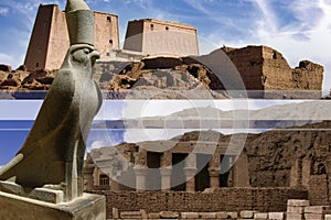 The Temple of Horus in Edfu, a place dedicated to the son of Osiris and Isis, the falcon god