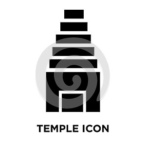 Temple icon vector isolated on white background, logo concept of